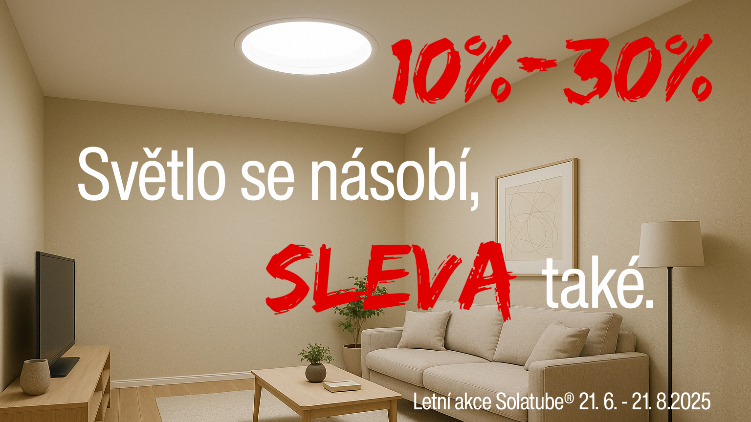 Solatube sleva léto 2025 - slevy až 30%